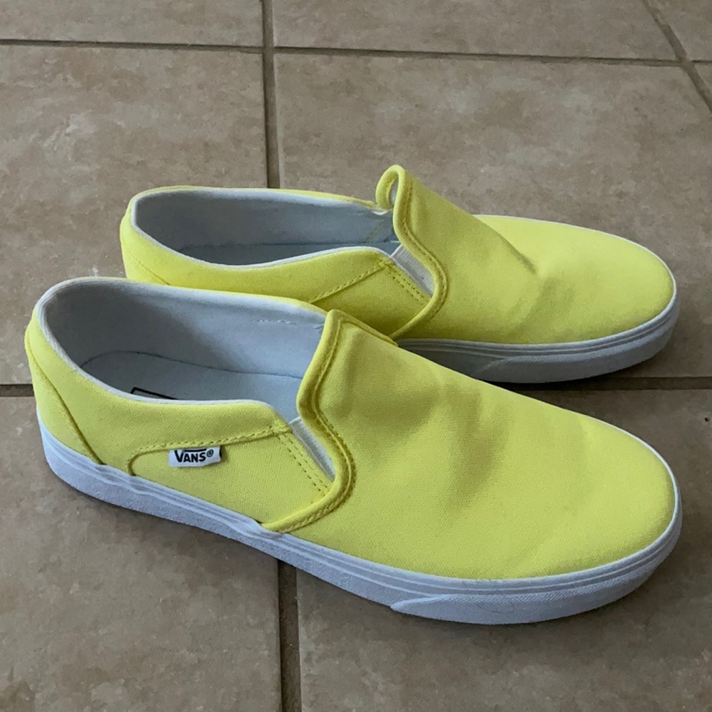 Vans sneaker shoes neon yellow size 9